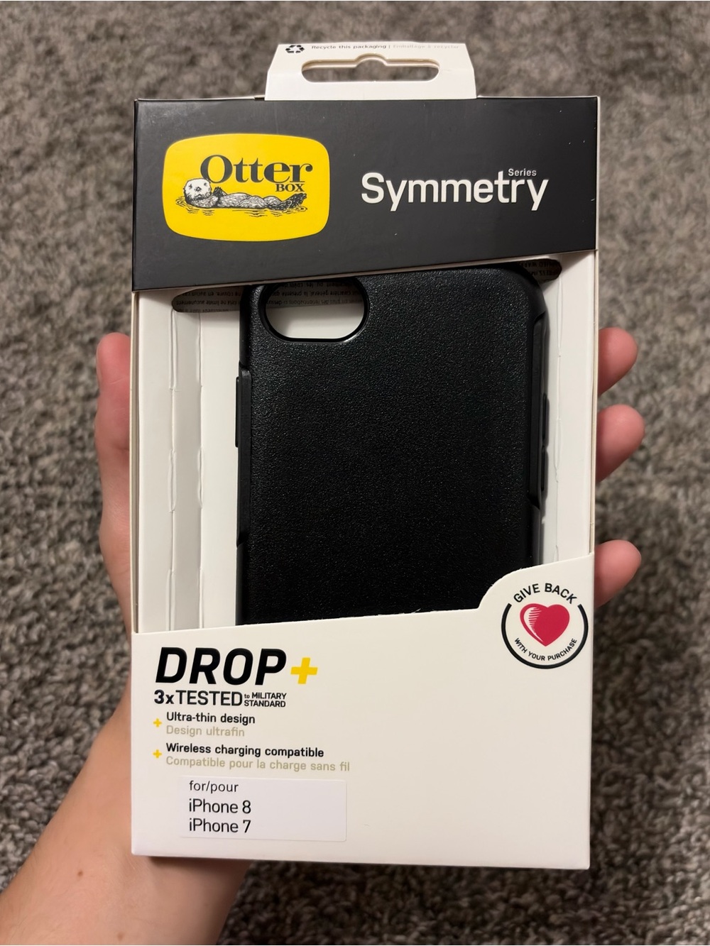 OtterBox Symmetry Series Black Protective Case for iPhone 7/8
